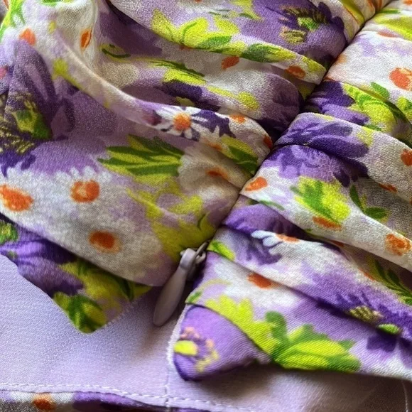 ZARA| DRAPED FLORAL PRINT TOP - Picture 9 of 9